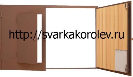 гаражные распашные ворота с калиткой, гаражные ворота распашные калиткой