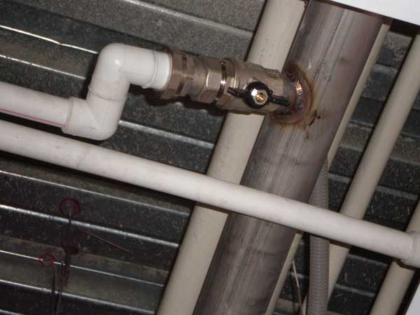 сварка трубы стояка